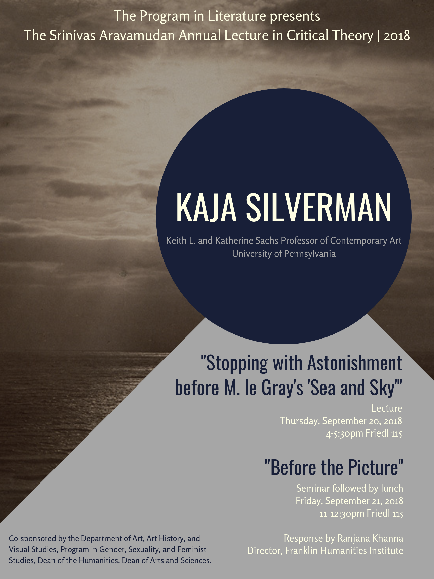 Kaja Silverman visit poster