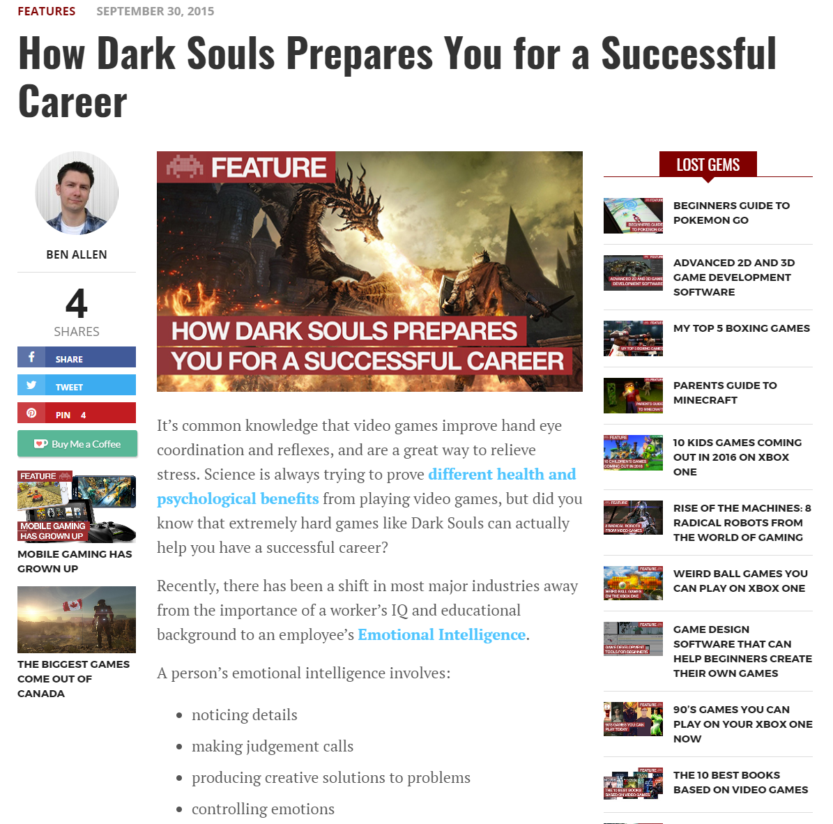 Dark Souls career